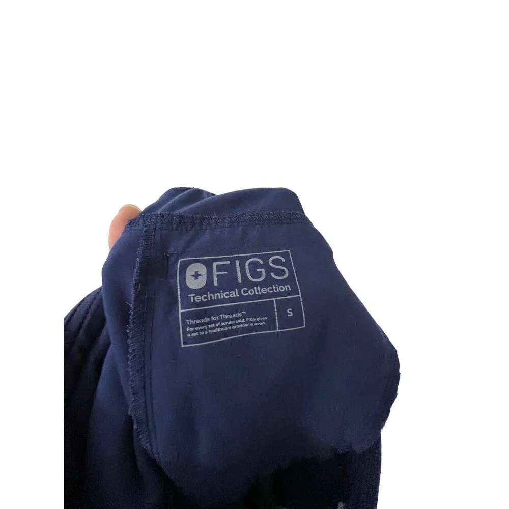 Figs Technical Collection Navy Blue Mens Cargo Scrub Pants Size Small
